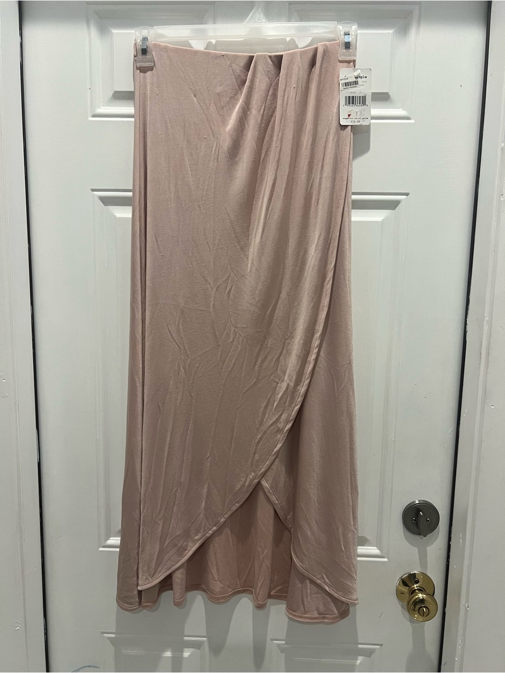 Free People Old Pink Solid Long Skirt Regular S Pull On #885 NWT